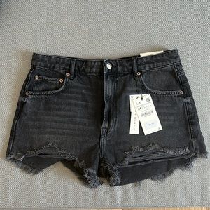 Zara High Waist Denim Short